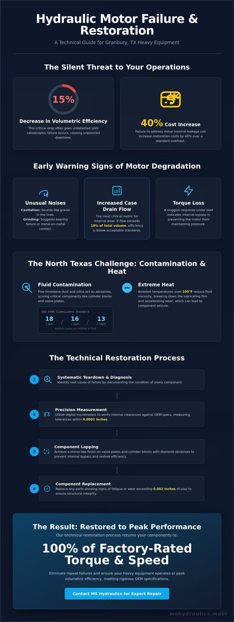 Expert Hydraulic Motor Repair in Granbury, TX: Technical Restoration for Heavy Equipment