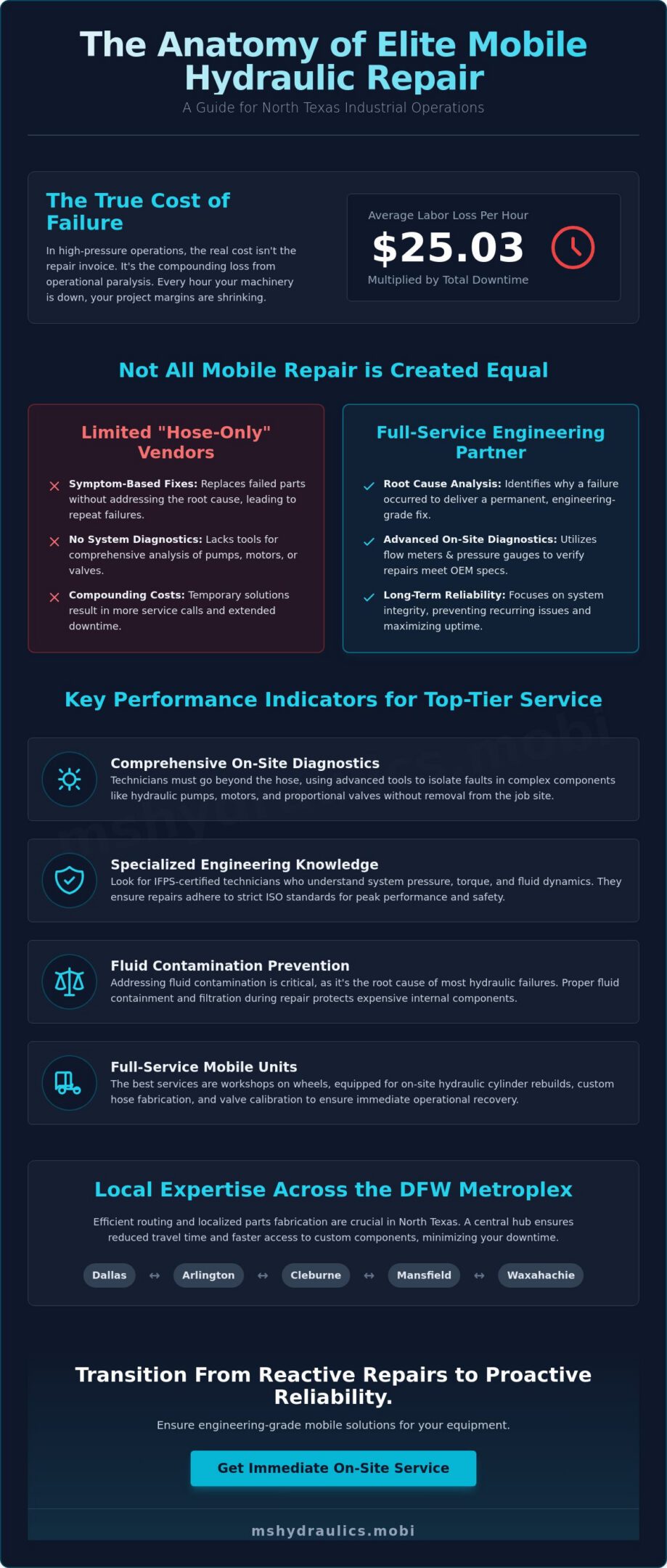 Best Mobile Hydraulic Repair in Dallas: A Guide to Minimizing Downtime (2026)