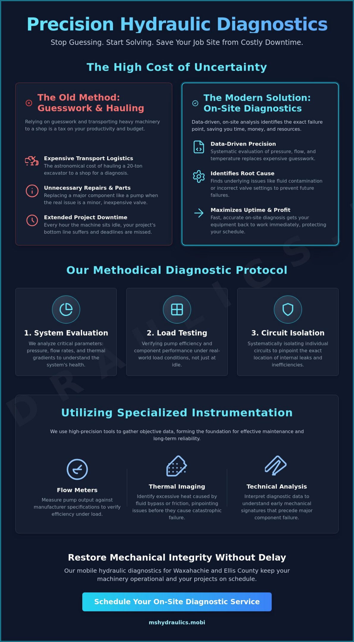 Professional Hydraulic Diagnostics Service in Waxahachie: Reducing Heavy Equipment Downtime