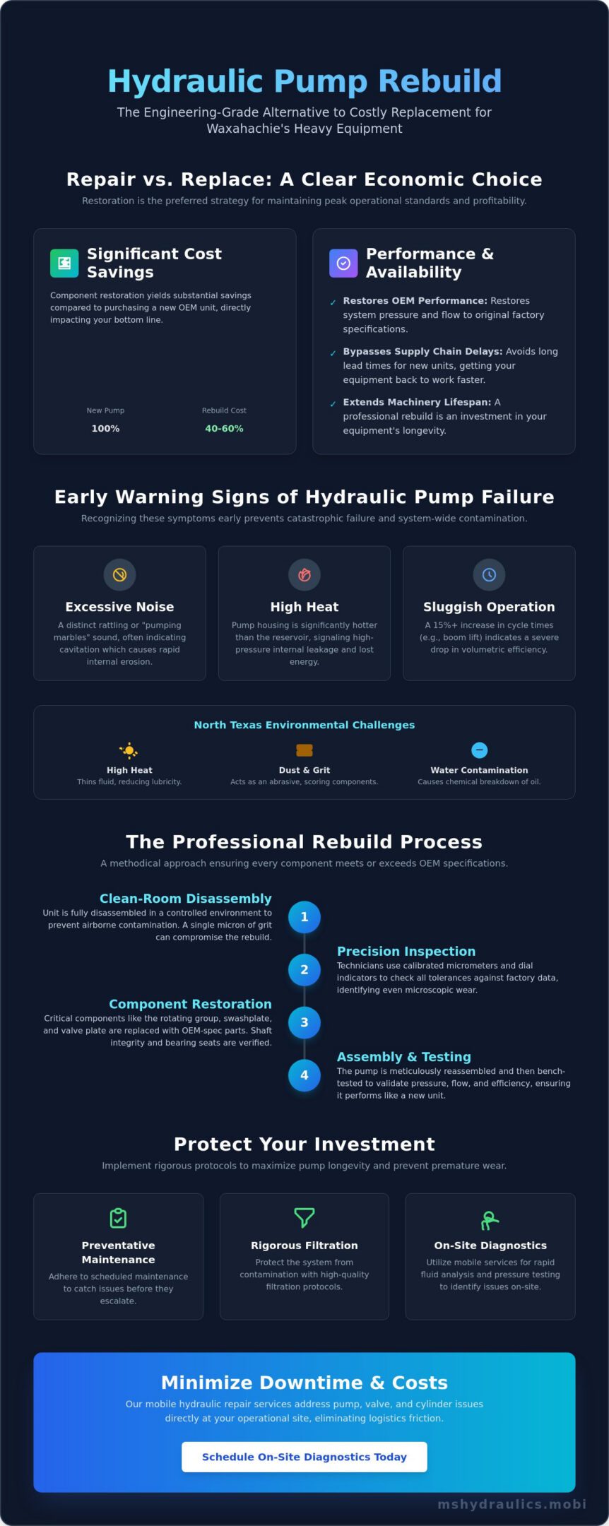 Waxahachie Hydraulic Pump Rebuild: Restoring OEM Performance and Efficiency