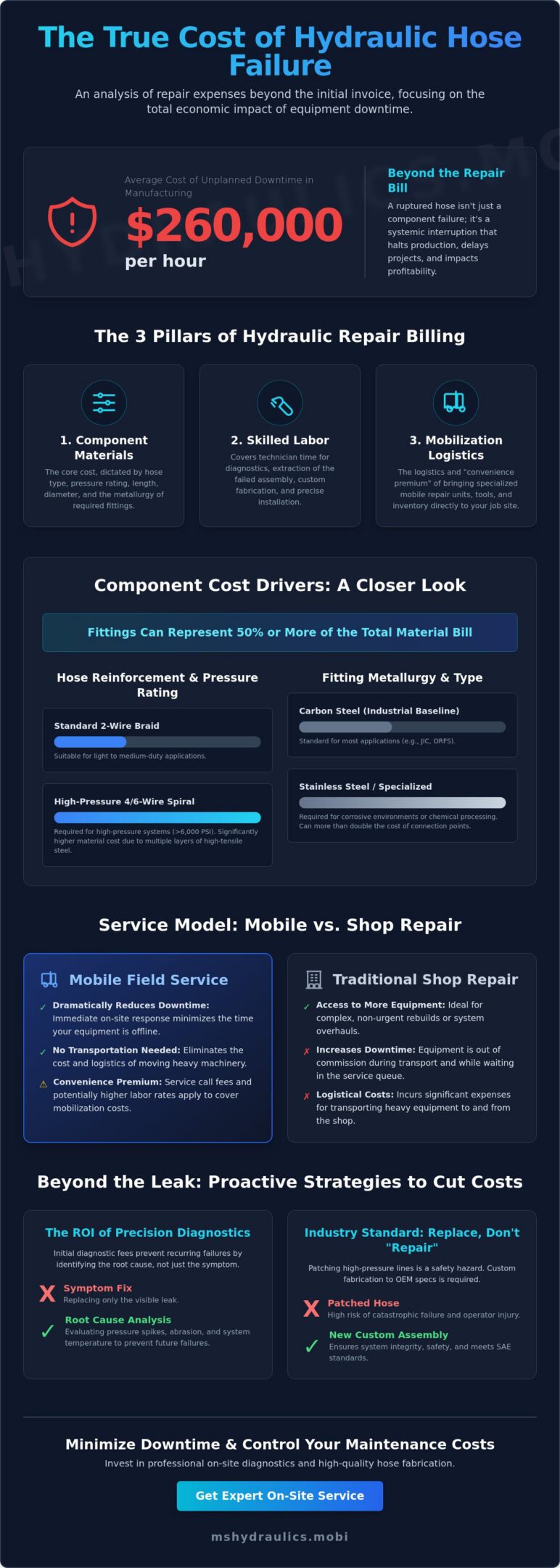 How Much Does Hydraulic Hose Repair Cost? A Professional Cost Analysis (2026)
