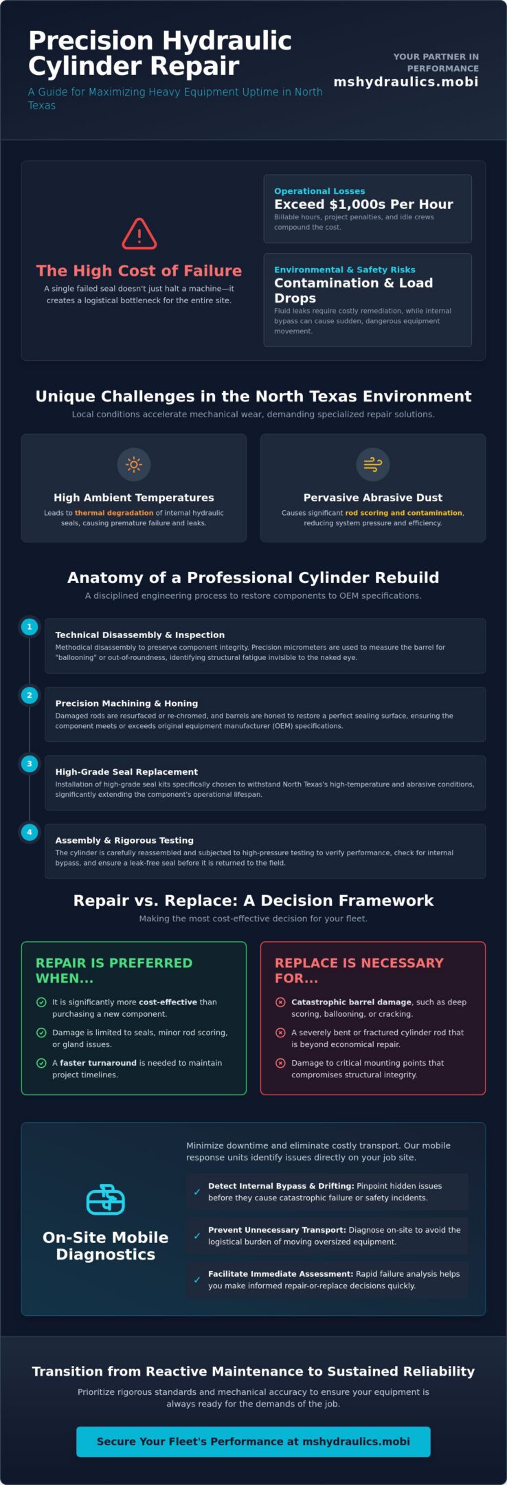 Expert Hydraulic Cylinder Repair in Arlington: Restoring Heavy Equipment Performance