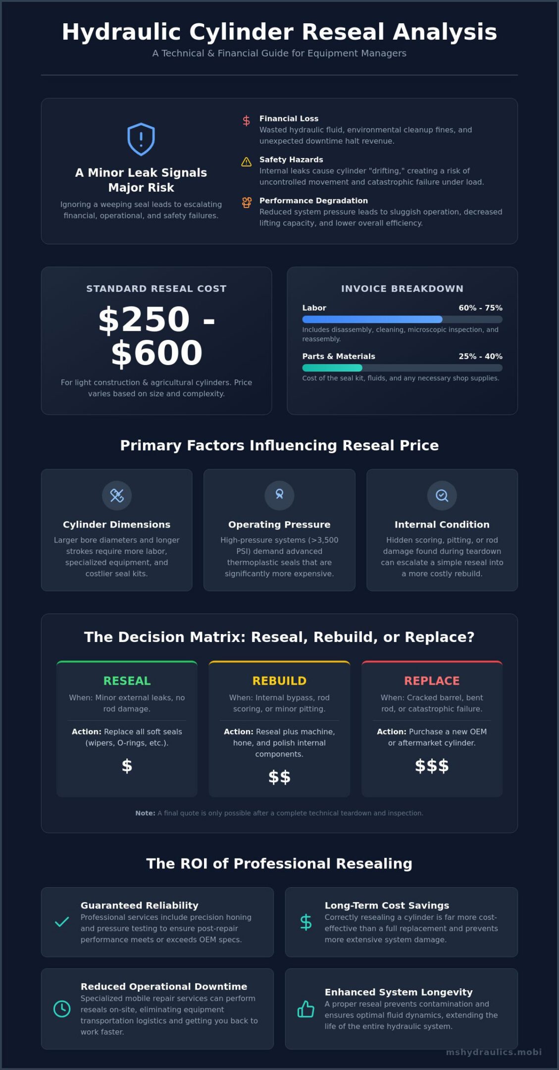 Price to Reseal Hydraulic Cylinder: 2026 Cost Guide and Factors