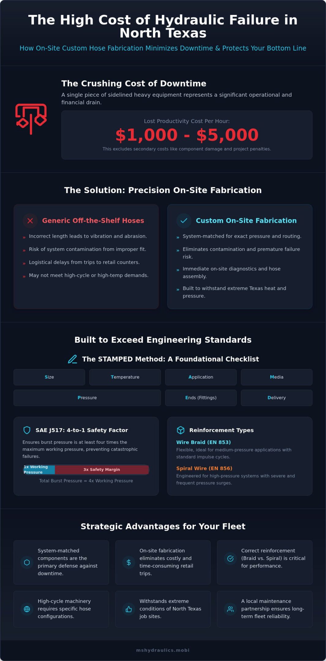 Custom Hydraulic Hoses in Fort Worth: Precision Fabrication for Heavy Equipment