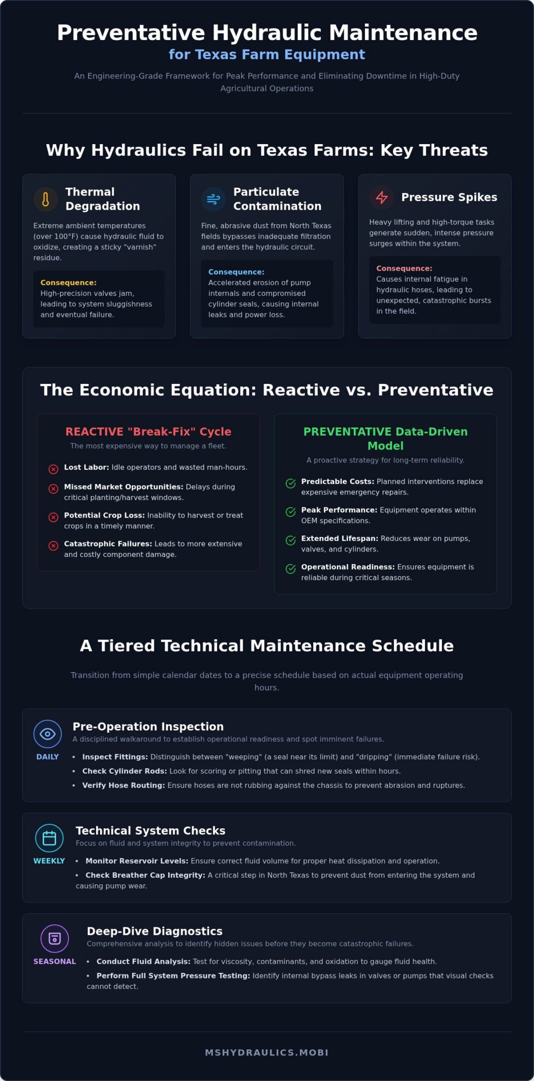 Preventative Hydraulic Maintenance Plan for Farm Equipment in Texas (2026)