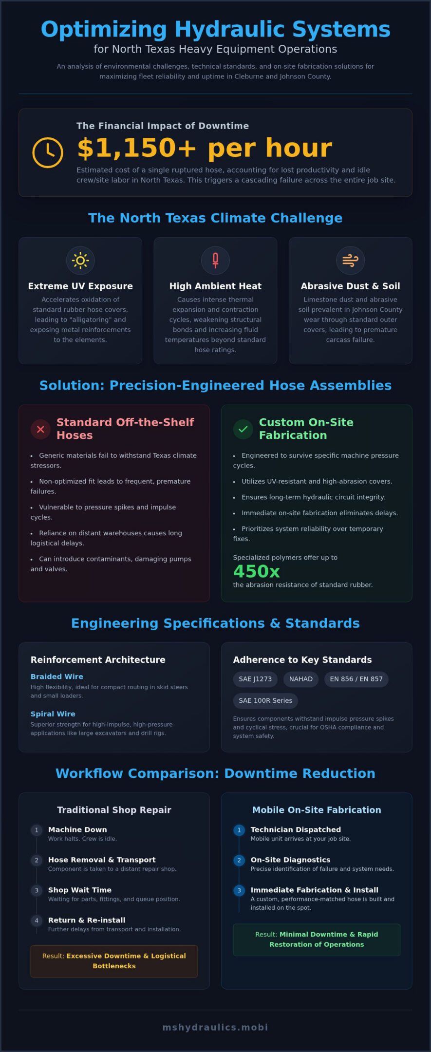 Custom Hydraulic Hoses in Cleburne: On-Site Fabrication for Heavy Equipment