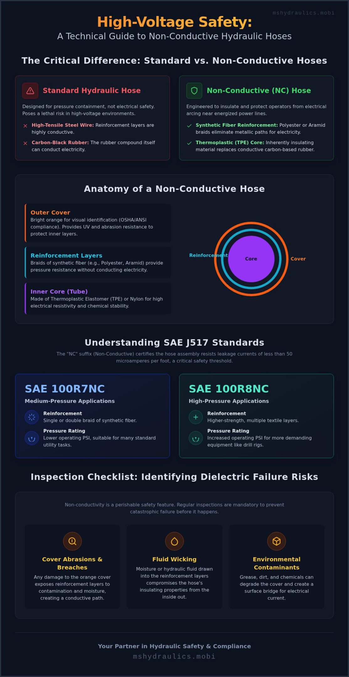Non Conductive Hose Guide for DFW Utility Equipment